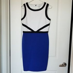 Calvin Klein colorblock dress with contrast trim